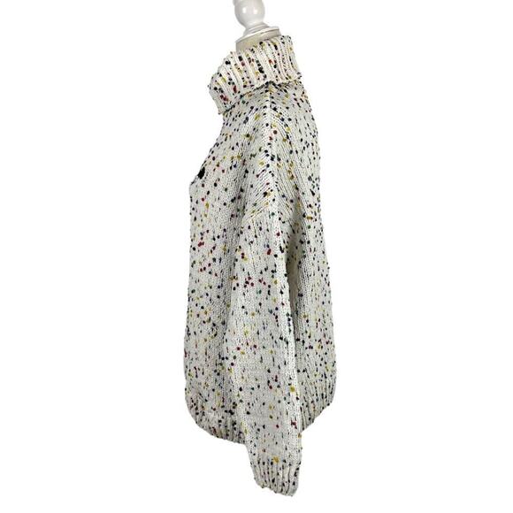 Disney Mickey Mouse Embroidered Turtleneck Confetti Knit Pullover Sweater Large - Picture 7 of 11